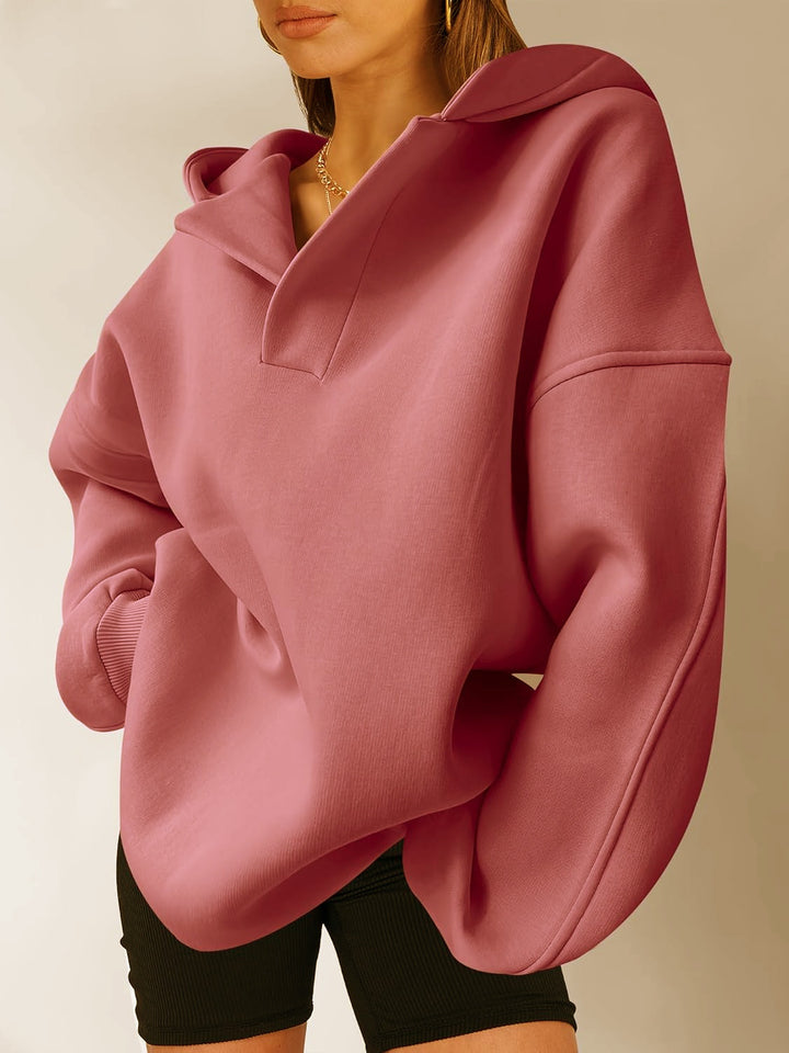 Solid Color Pullover Hoodie with Relaxed Fit in 13 Colors