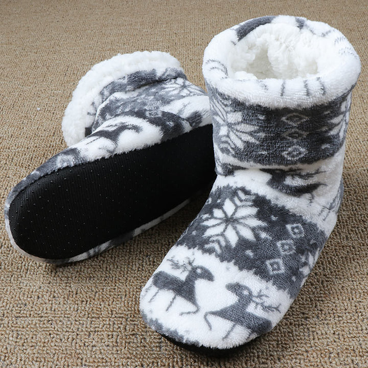 Christmas Reindeer Slipper Socks with Non-Slip Sole