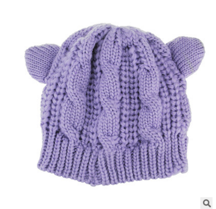Handmade Knit Cat Ear Beanie, Cute and Warm for Winter