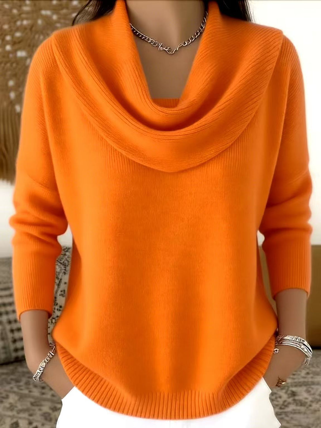 Loose Pullover Sweater with Long Sleeves in 12 Colors