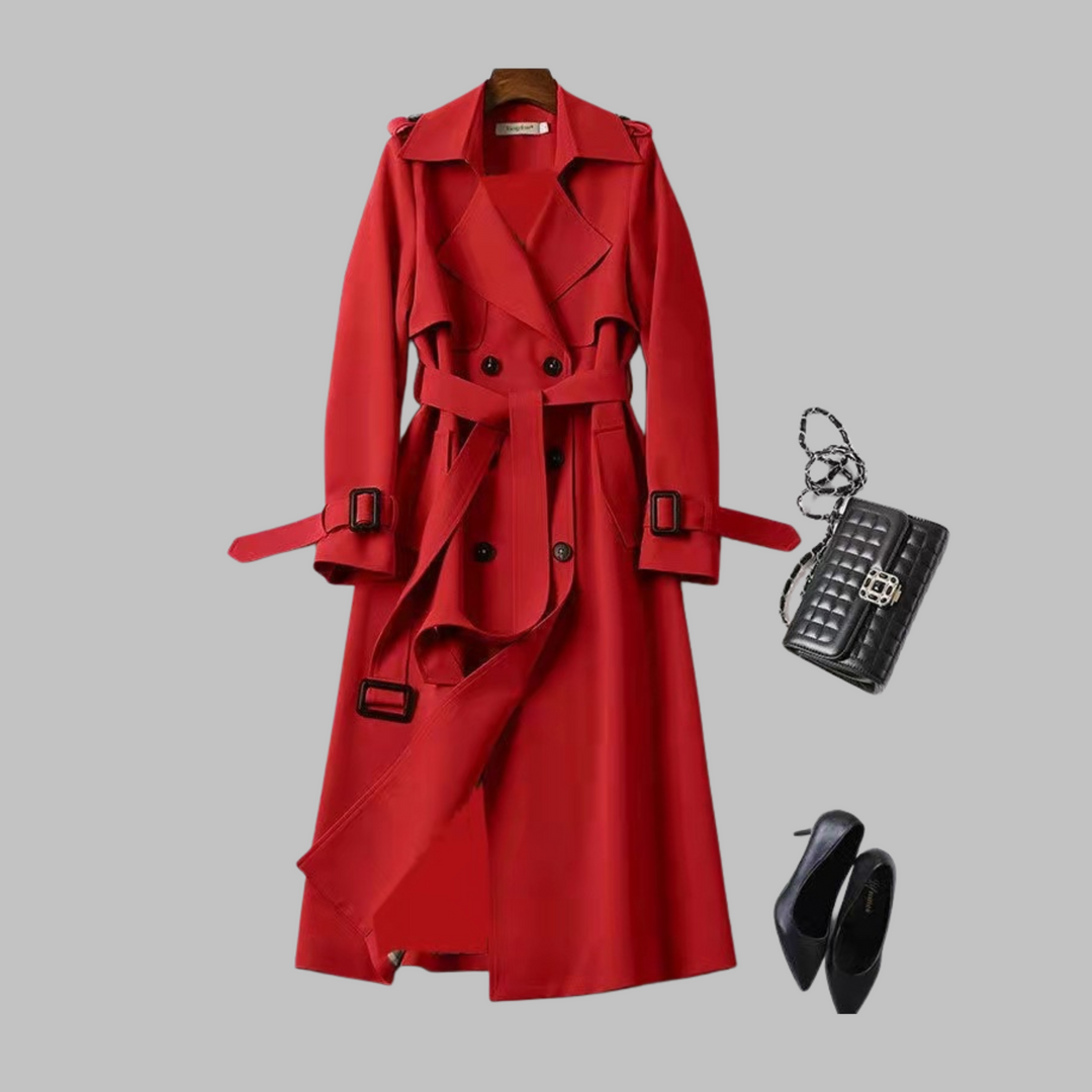 Tia - Elegant Knee-Length Loose Fit Coat