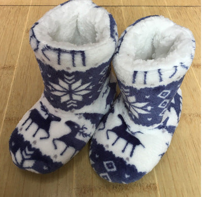 Christmas Reindeer Slipper Socks with Non-Slip Sole