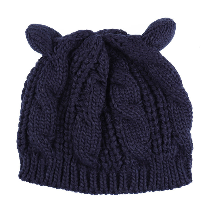 Handmade Knit Cat Ear Beanie, Cute and Warm for Winter