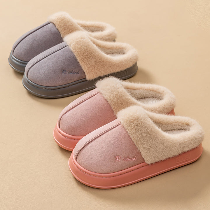 Fluffy Couples Slides – Warm Non-Slip Mules for Indoor or Outdoor