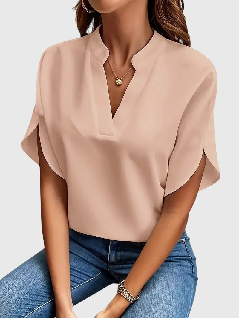 Beatrix | Soft And Elegant V-Neck Shirt