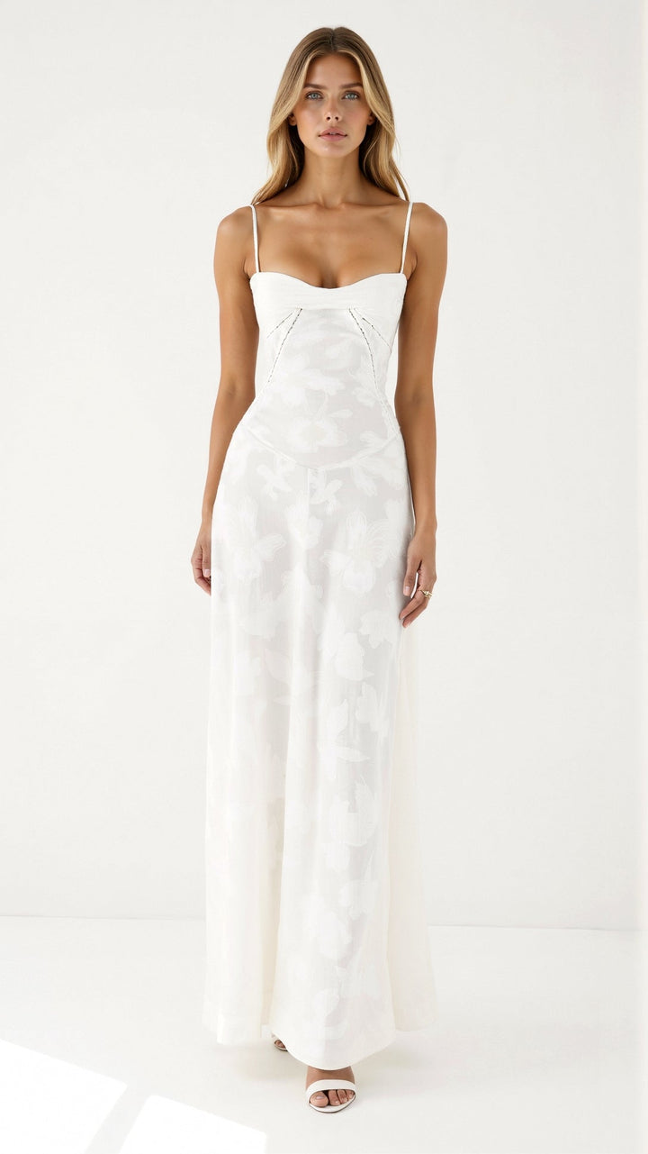 Lauren | Women’s Wedding Guest Dress Bustier Maxi Dress