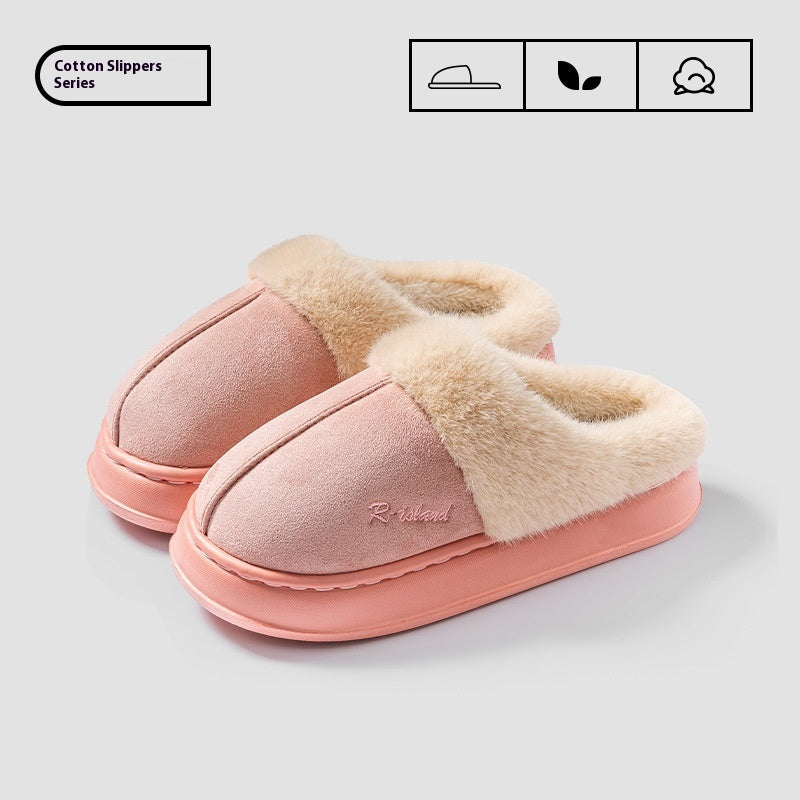 Fluffy Couples Slides – Warm Non-Slip Mules for Indoor or Outdoor