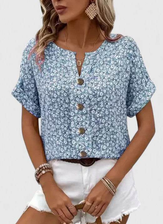 Sabine - Elegant Floral Summer Top